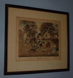 Coursing "Going Out" Fox Hunt Engraving Plate I, circa 1823, London