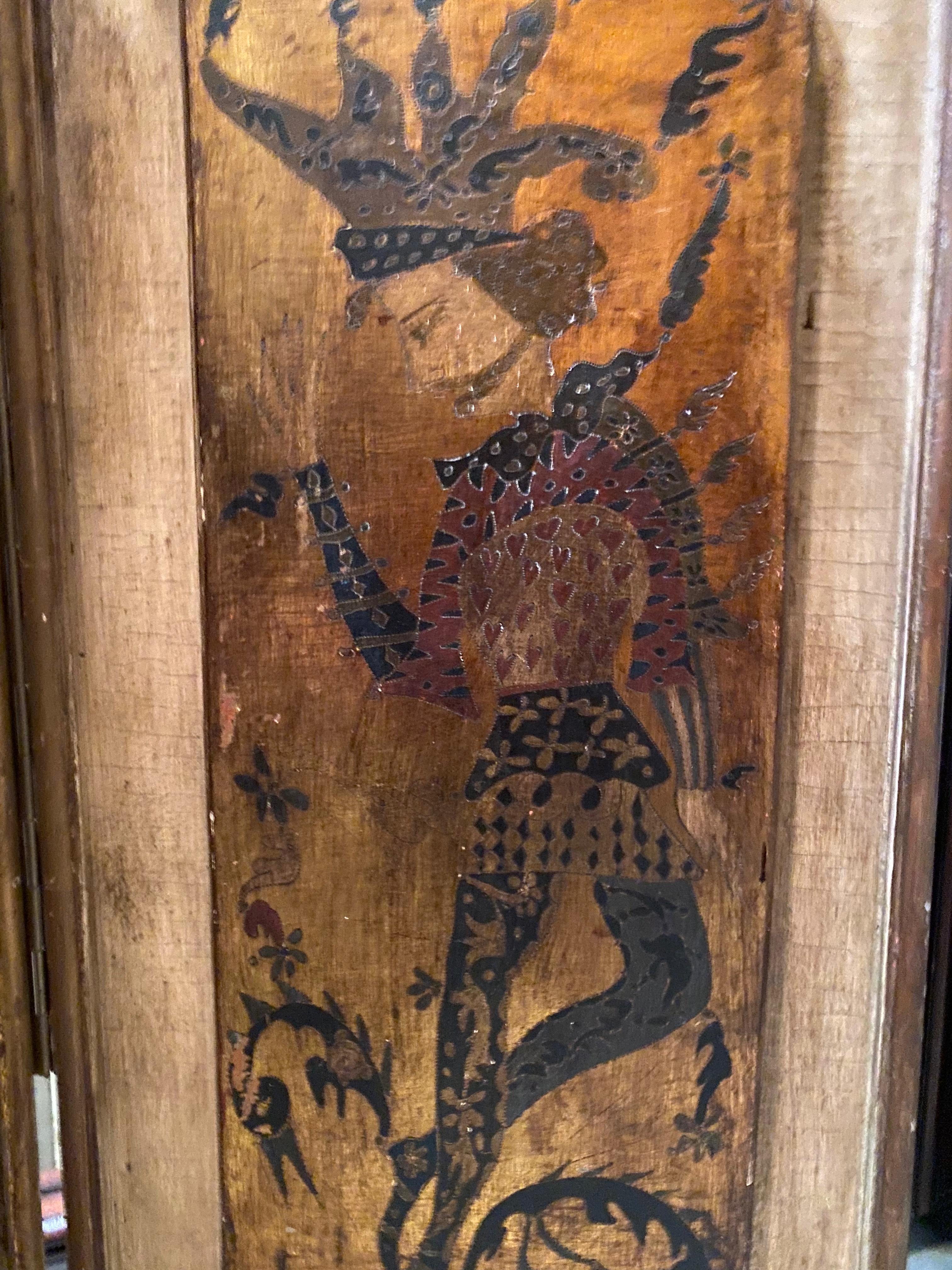 Court Gold Italian Harlequin Panel Screen In Good Condition In Los Angeles, CA