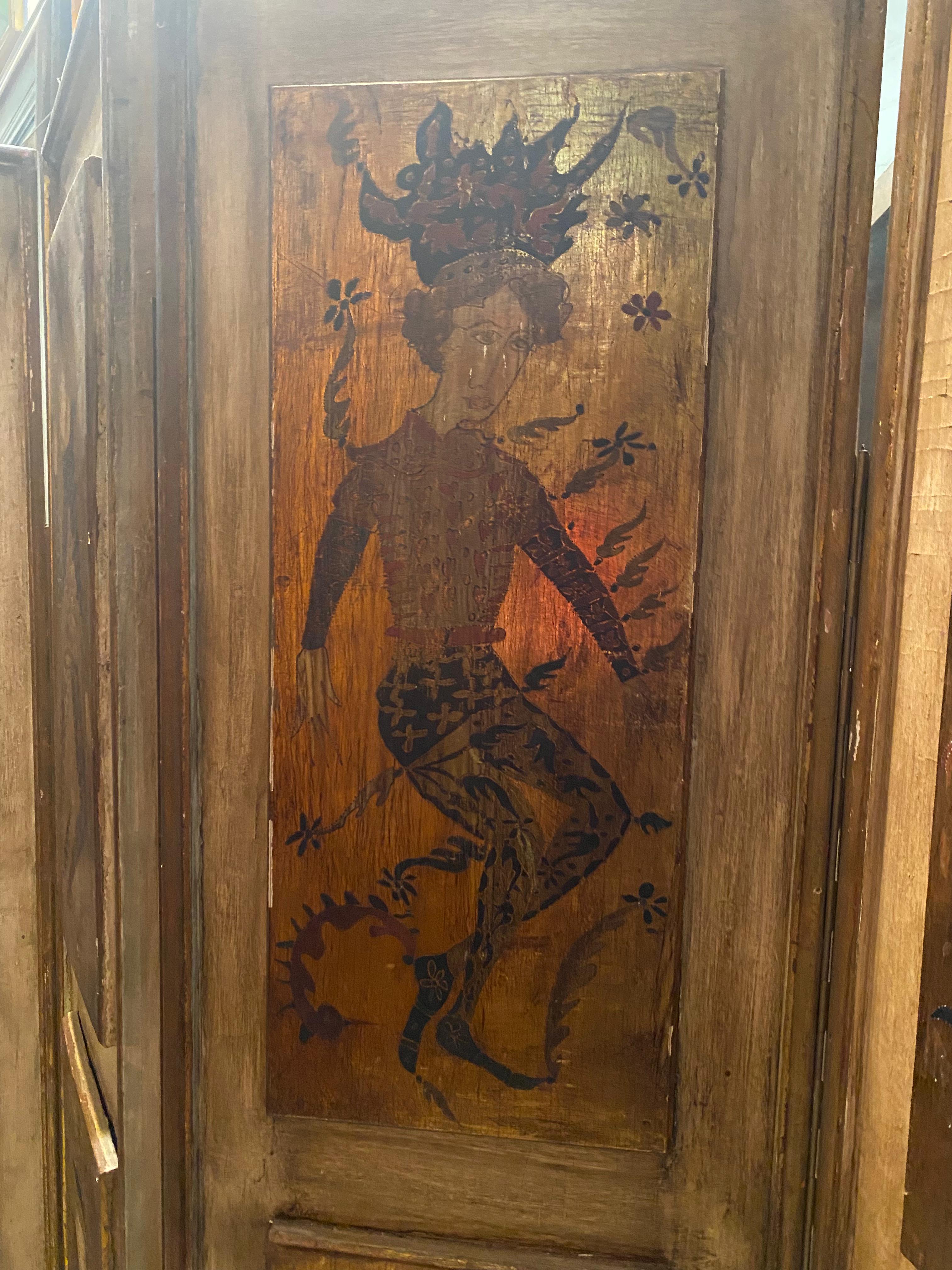 Gold Leaf Court Gold Italian Harlequin Panel Screen