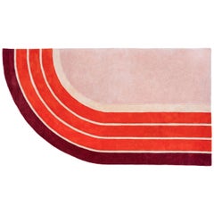  "Court Series" Track Rug by Pieces, Modern Hand Tufted Colorful Sporty Carpet