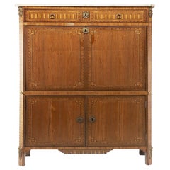 Courte Jean-Babtiste Louis XVI Period Secretary, Dijon, Francr, Late 18th Century