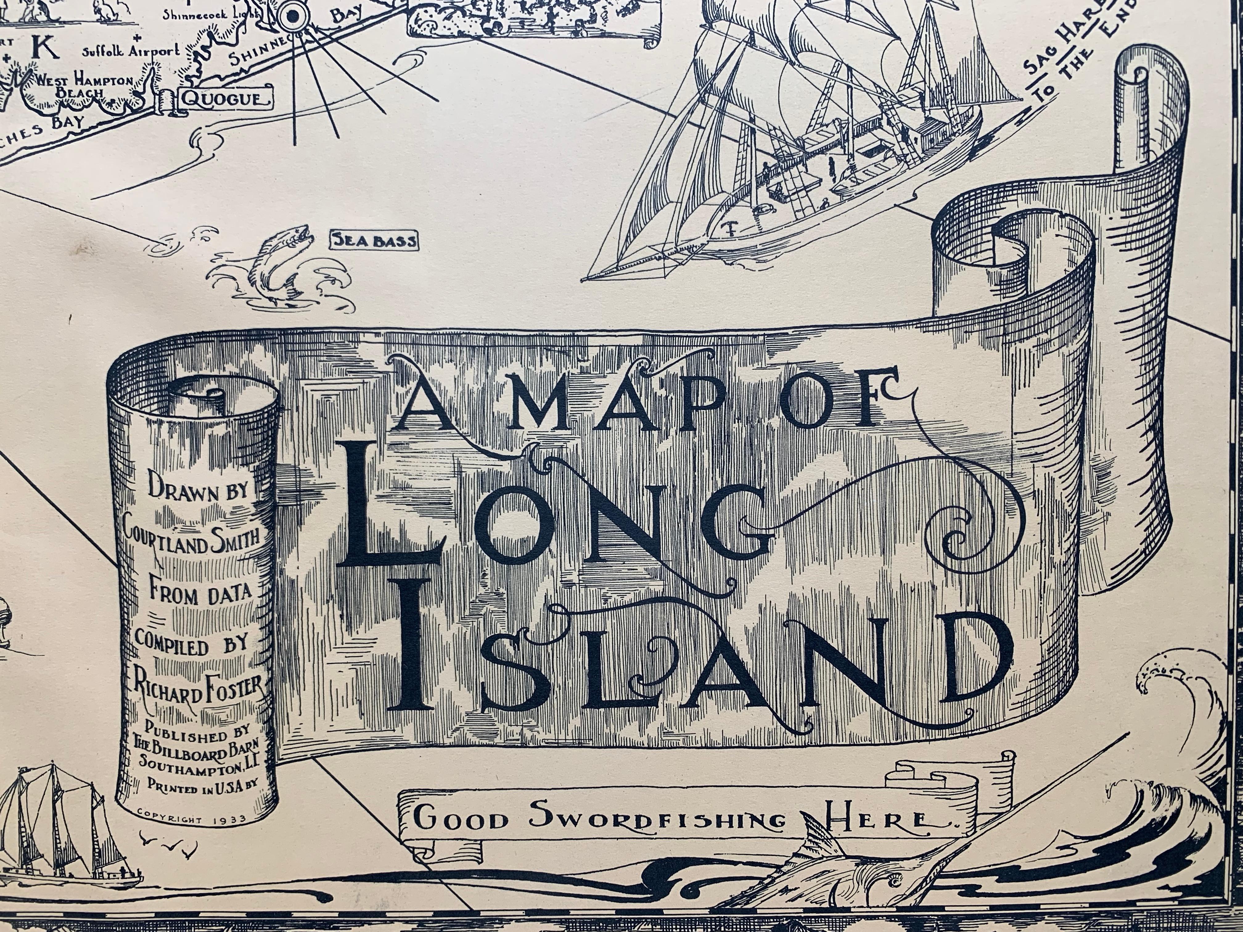 Map of Long Island - Print by Courtland Smith