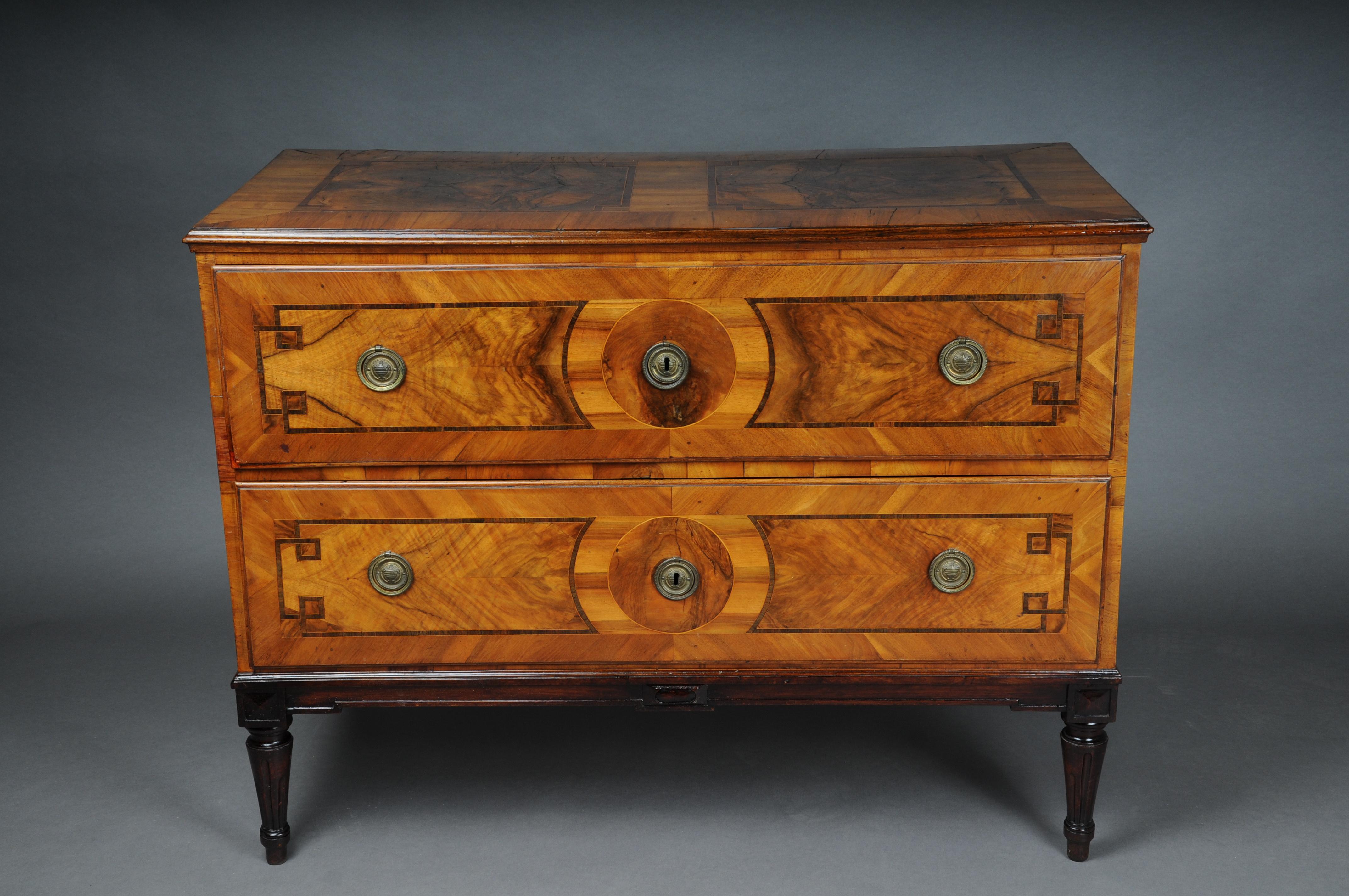 Inlay Courtly classical chest of drawers, South German around 1780 For Sale