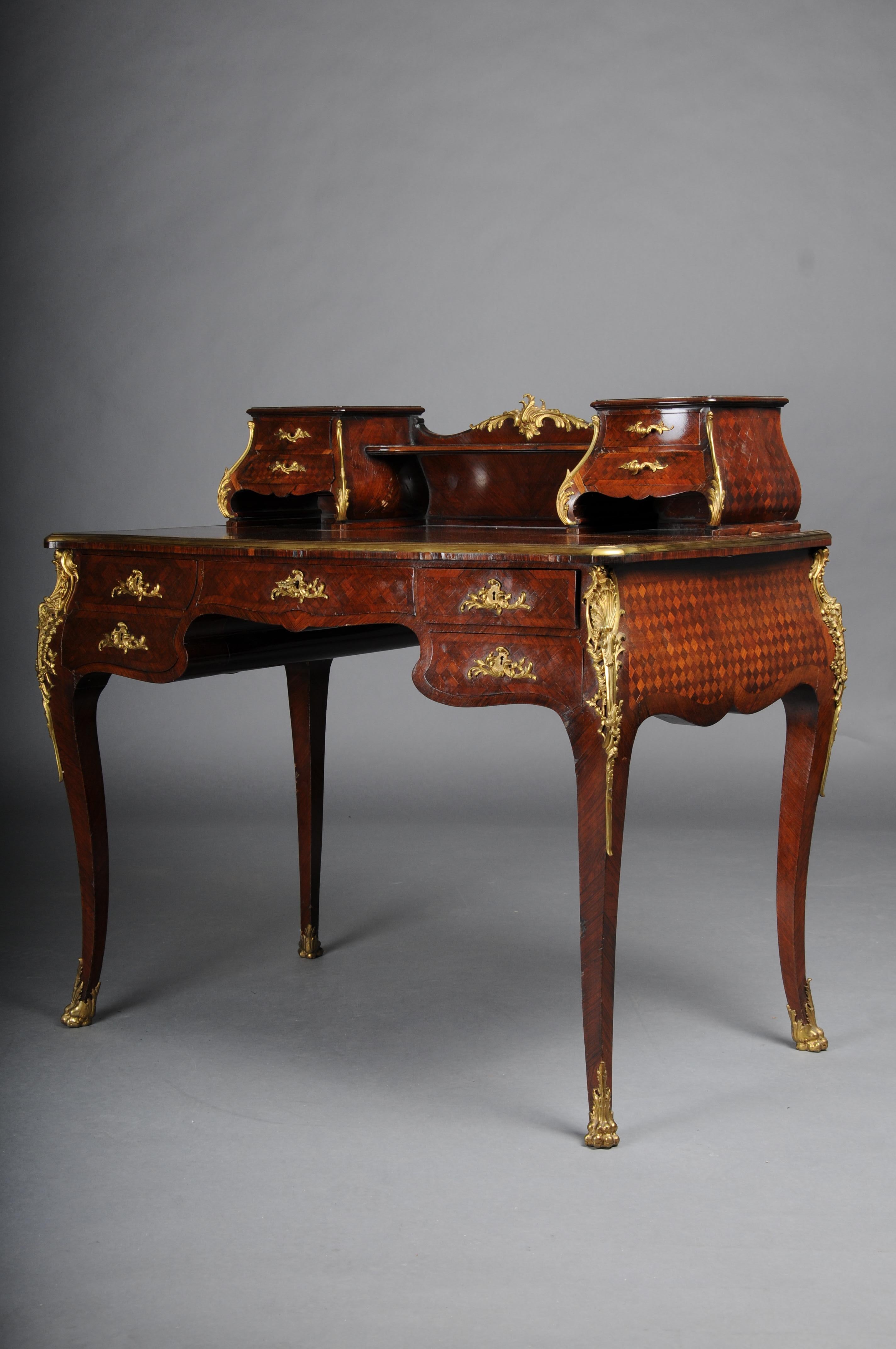 Courtly ladies' secretary signed F. Linke around 1880 Paris In Good Condition For Sale In Berlin, DE