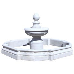 Used Courtly Marble Fountain, 21st Century