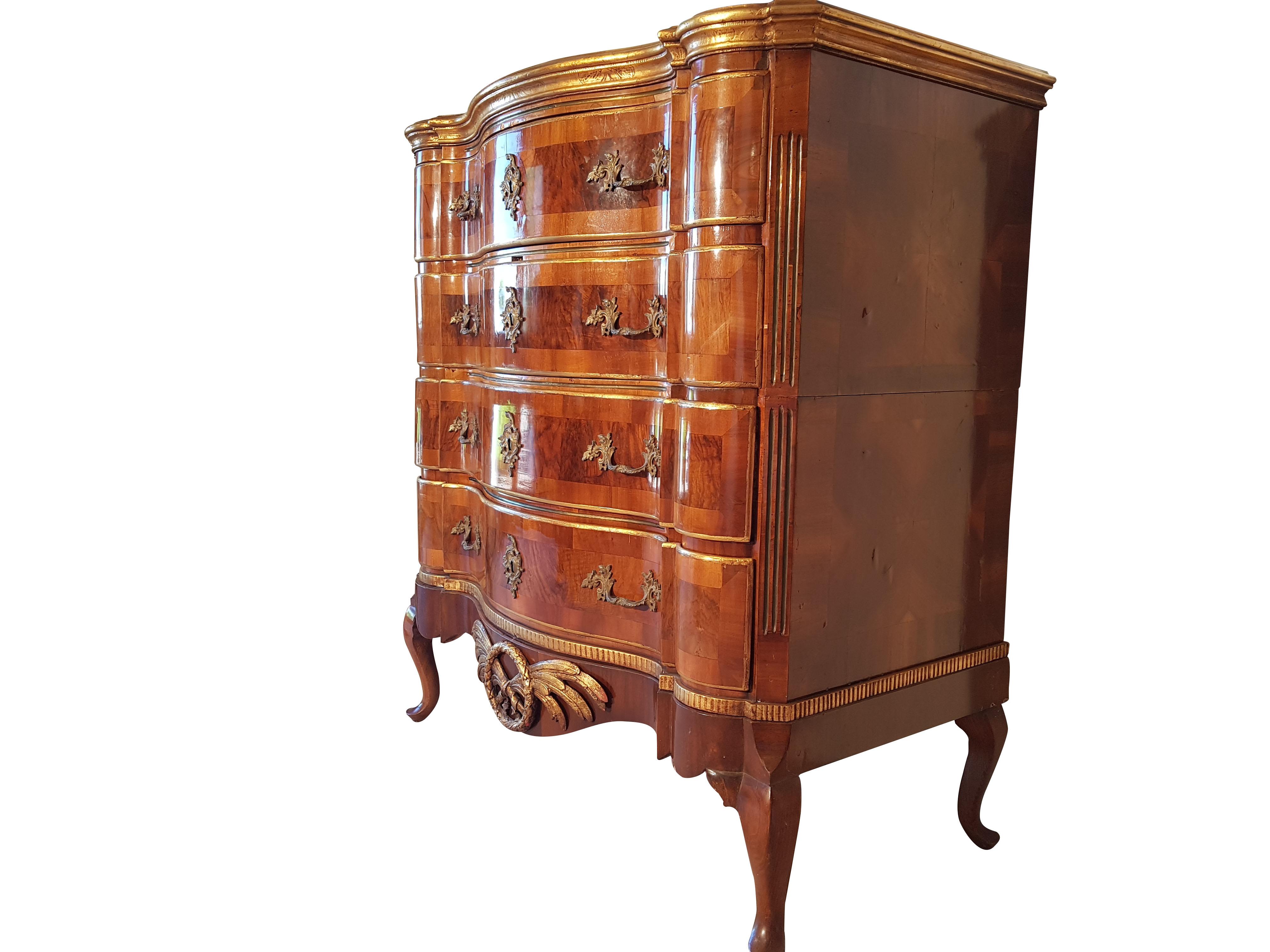 Danish Courtly Rococo Commode from the 18th Century For Sale