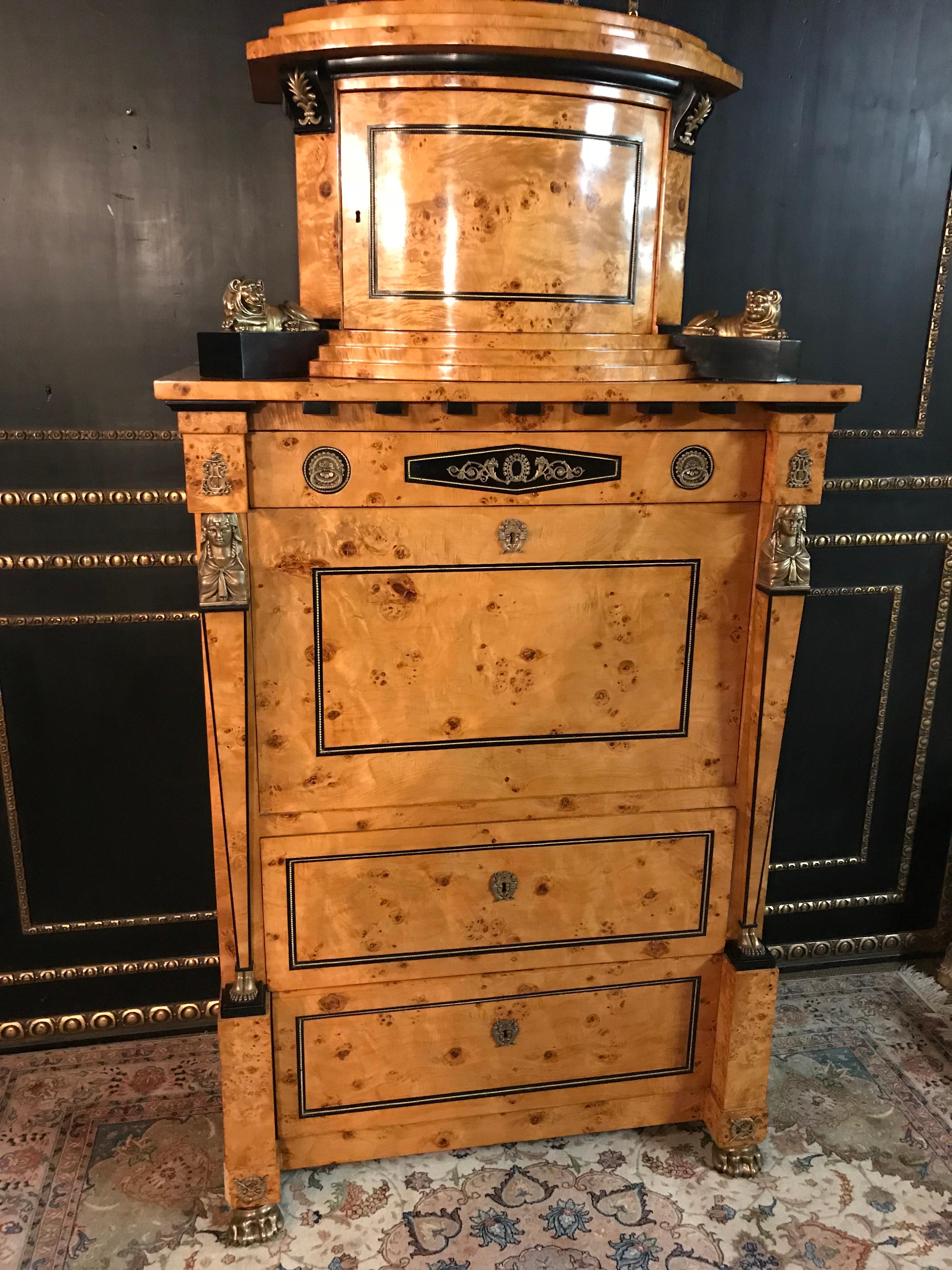 Veneer Courtly Secretaire in the Empire Style