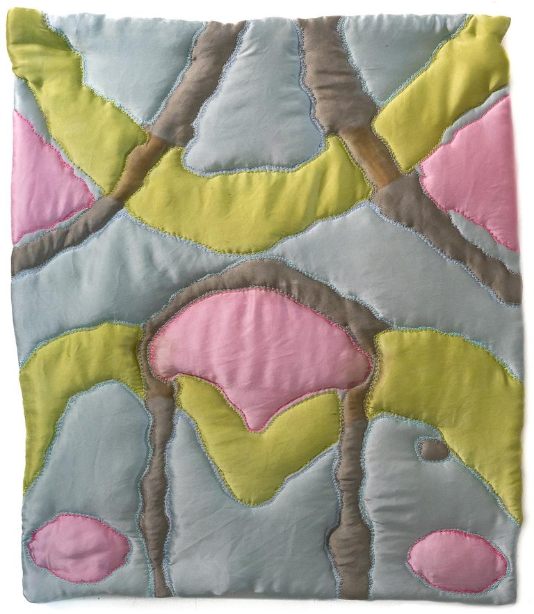 Courtney Dudley 'Bed Stuy Hibiscus 8.17.22,' Silk, embroidery, cotton