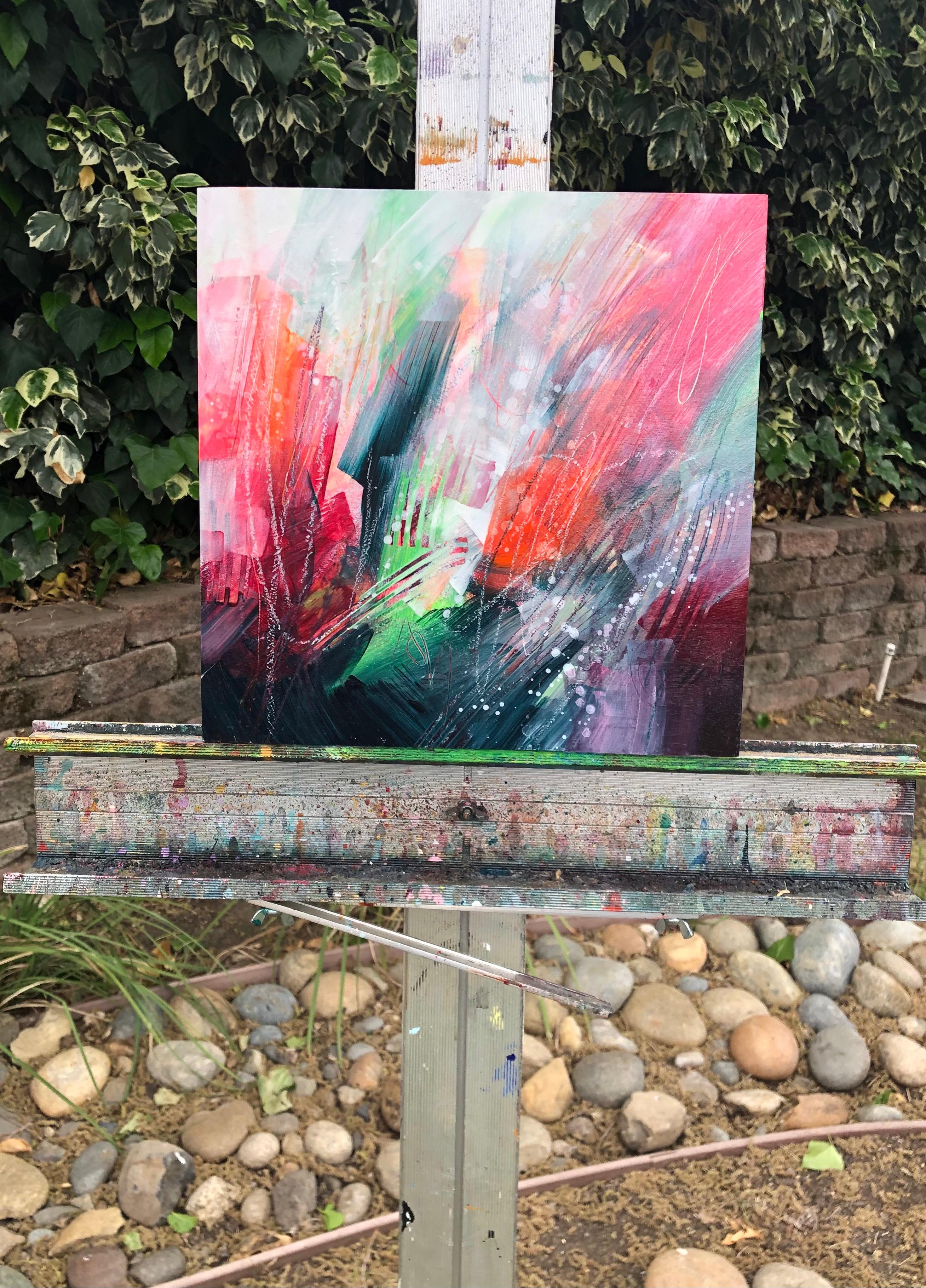 <p>Artist Comments<br />The first of artist Courtney Jacobs's five-piece series titled Flazoops. This collection of dynamic abstracts utilizes a gestural and vibrant approach. Incorporating energetic motion through several different ways of paint