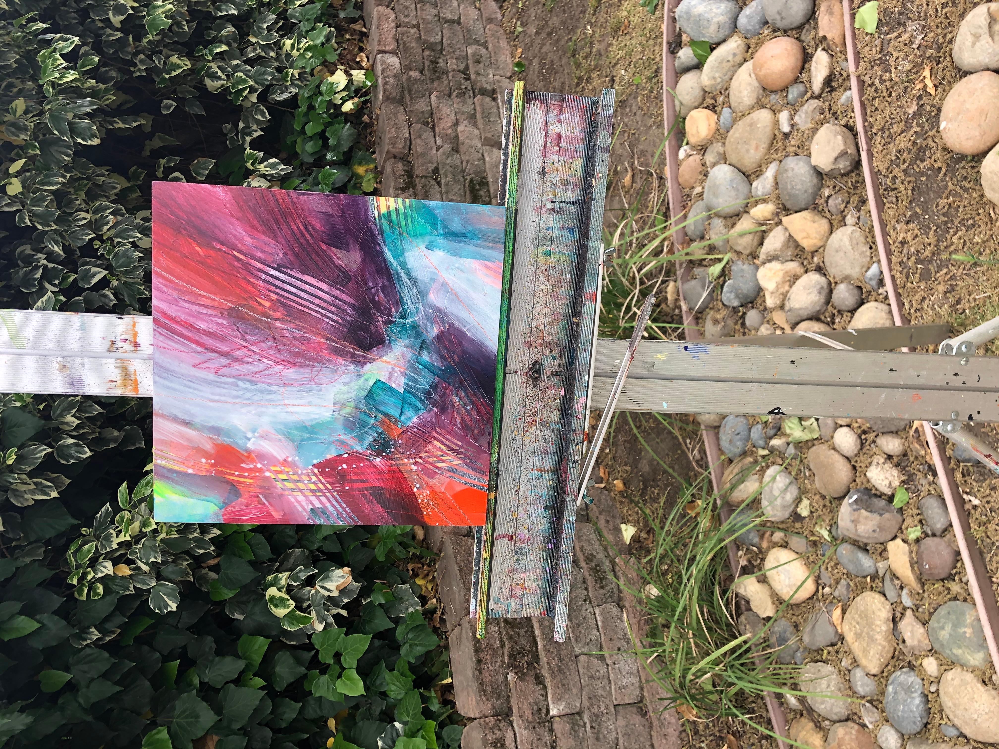<p>Artist Comments<br />The fifth painting in artist Courtney Jacobs's five-piece series titled Flazoops. This collection of dynamic abstracts utilizes a gestural and vibrant approach. Incorporating energetic motion through several different ways of
