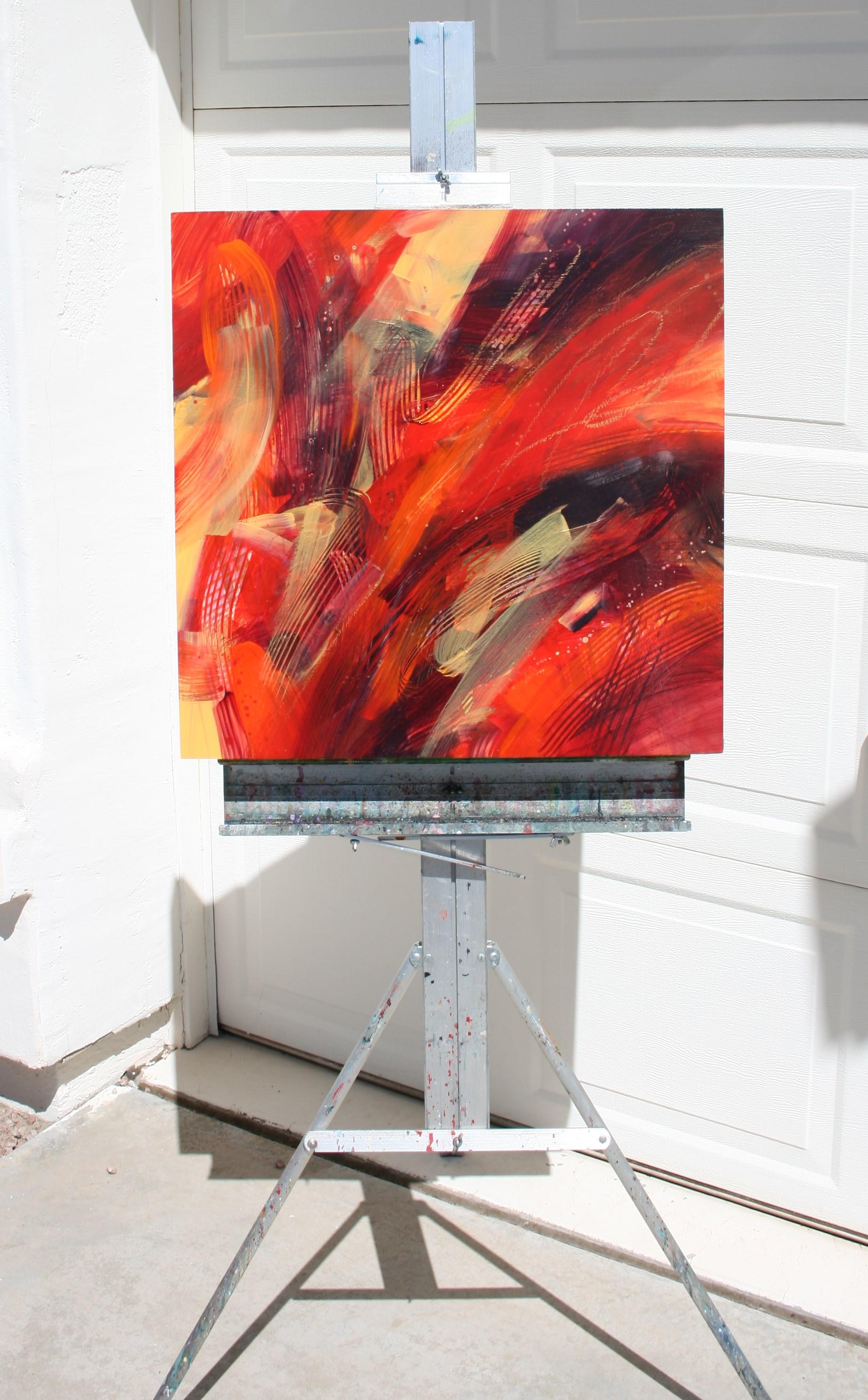 Huzzaadle, Pittura astratta - Painting Astratto di Courtney Jacobs