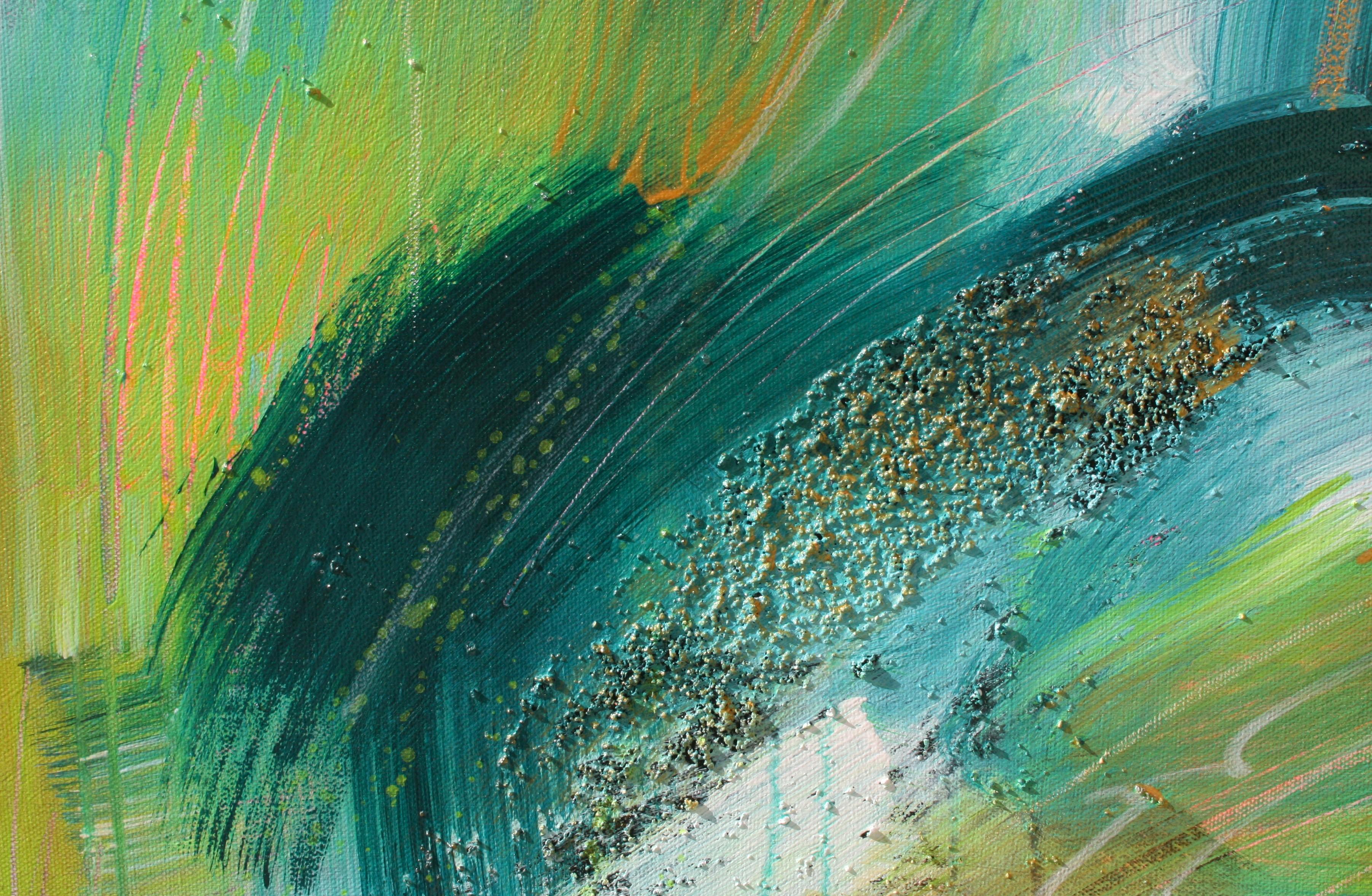 Spralaydee, Pintura Abstracta - Landscape Painting Gris de Courtney Jacobs