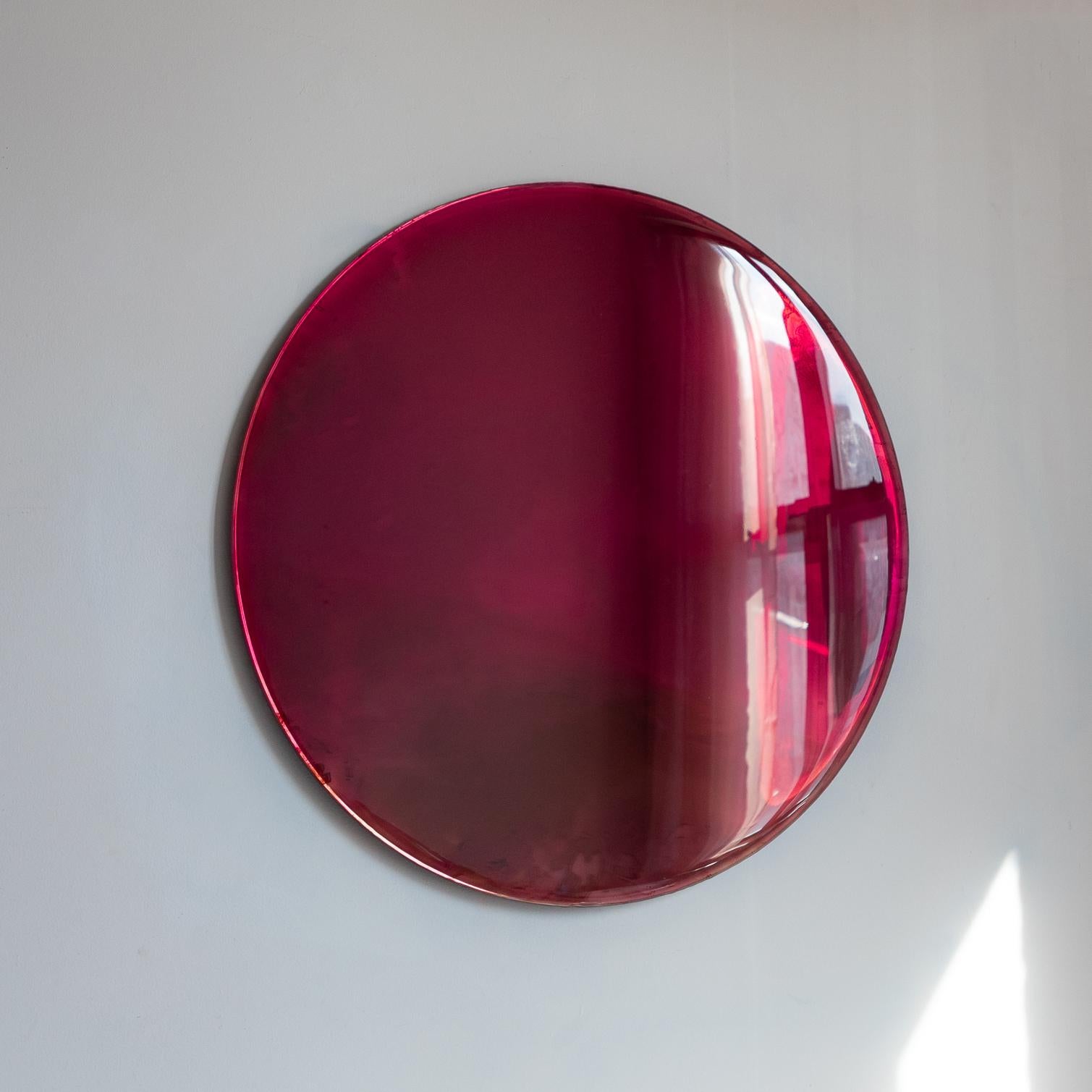 Granada by Courtney Kinnare, Red Mirrored Glass Contemporary Wall Art For Sale 9