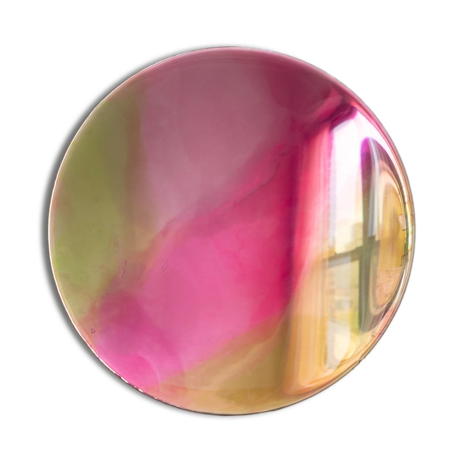 Lolli by Courtney Kinnare, Wall Art Resin Yellow Pink Mirrored Glass
