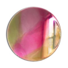 Lolli by Courtney Kinnare, Wall Art Resin Yellow Pink Mirrored Glass
