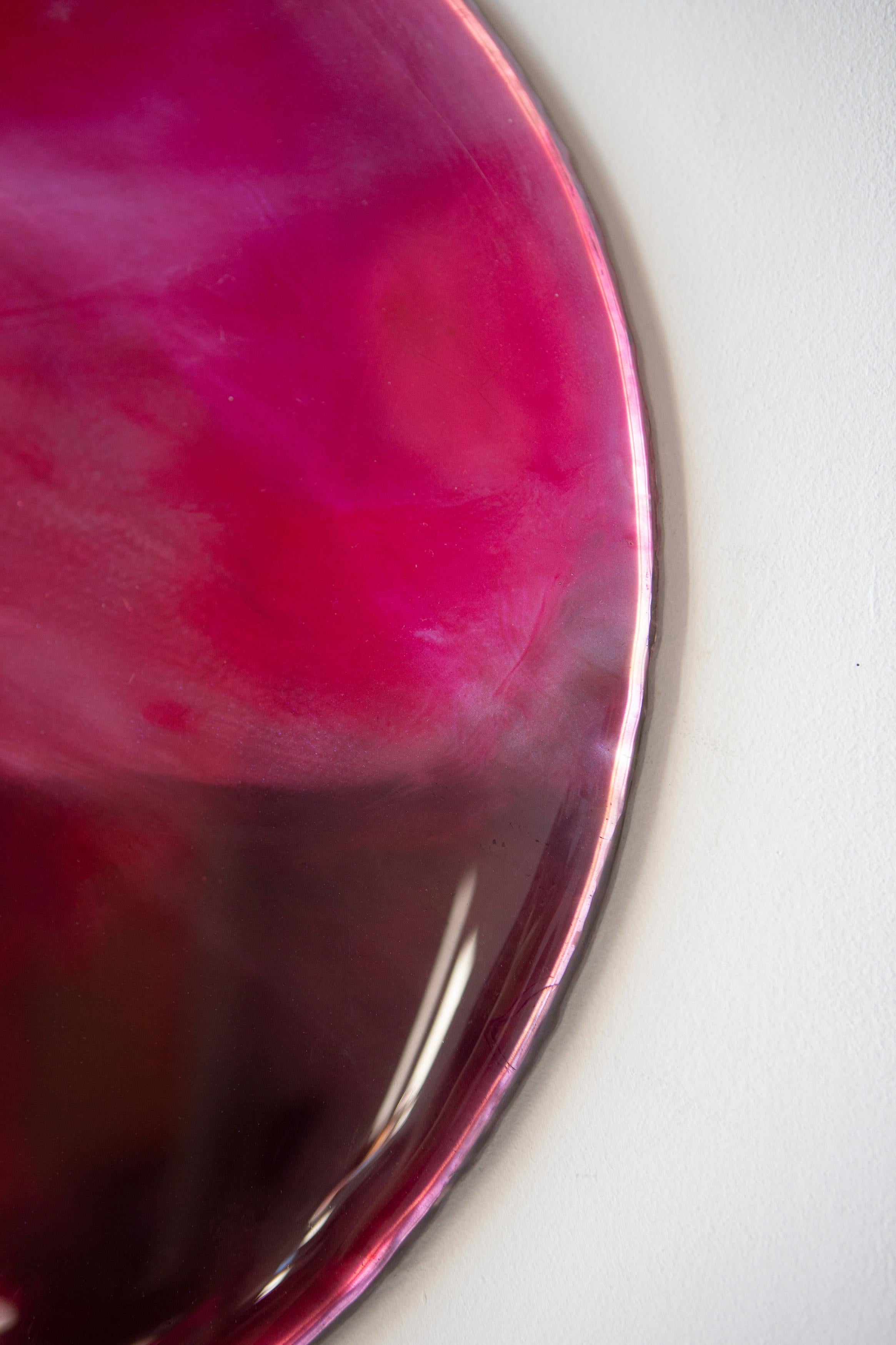 Magma Wall Decoration by Courtney Kinnare, Pink Multicolored Mirror For Sale 2