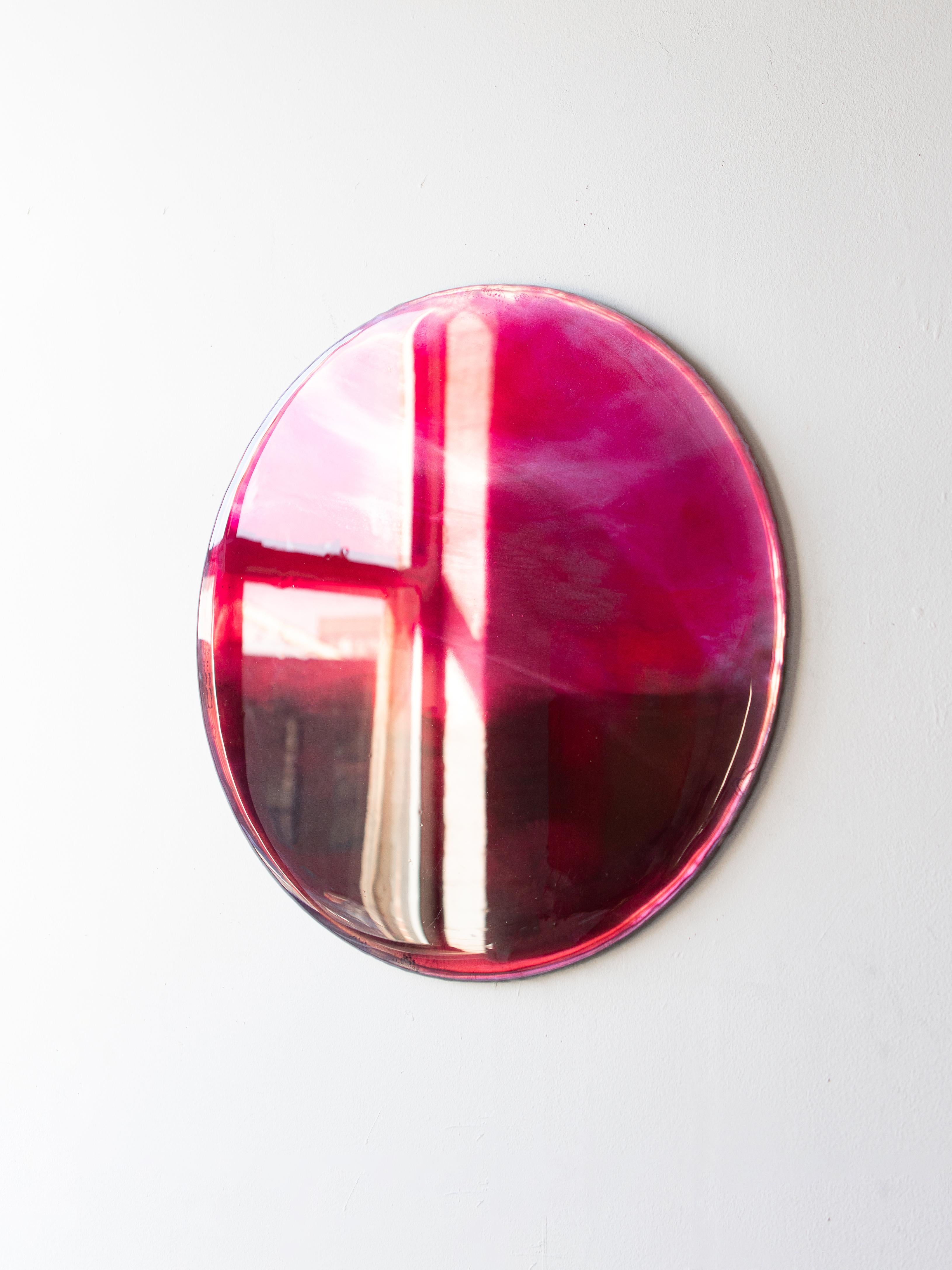 Magma Wall Decoration by Courtney Kinnare, Pink Multicolored Mirror For Sale 3