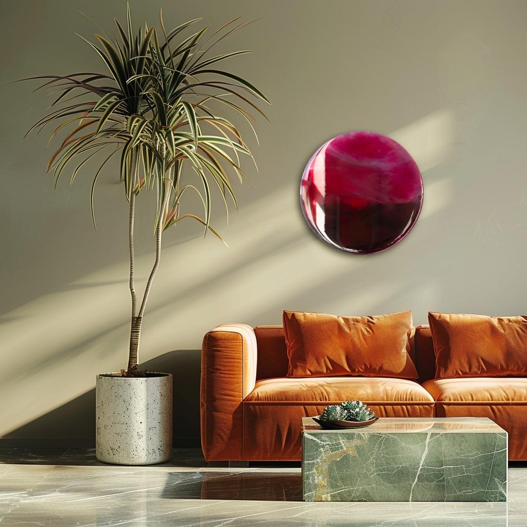 Magma Wall Decoration by Courtney Kinnare, Pink Multicolored Mirror For Sale 7