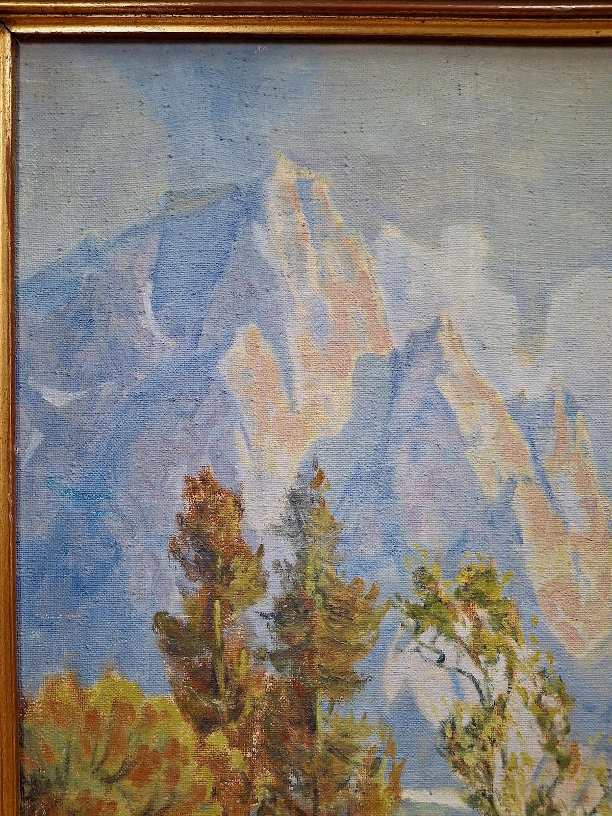 Une scène de montagne de l'Ouest - Painting de Courtney Luther Miles