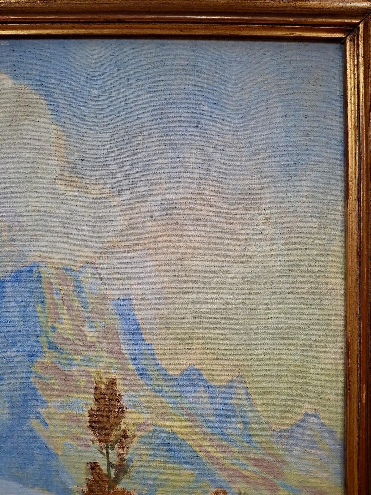Une scène de montagne de l'Ouest - Impressionnisme américain Painting par Courtney Luther Miles