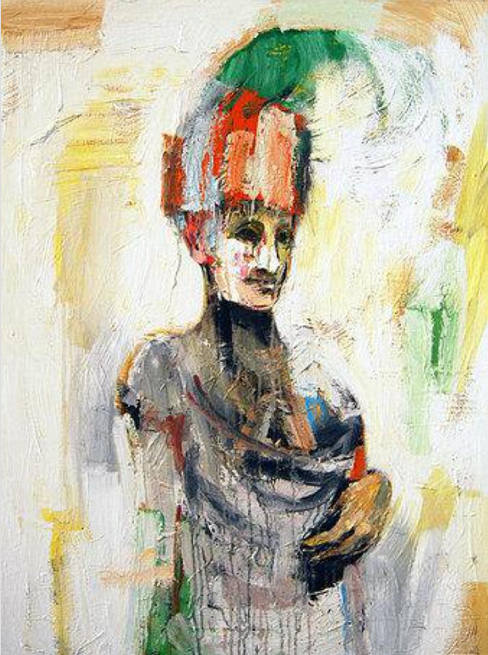 Courtney Reid Portrait Painting - Russian Girl with an Itch (SMALENSK)