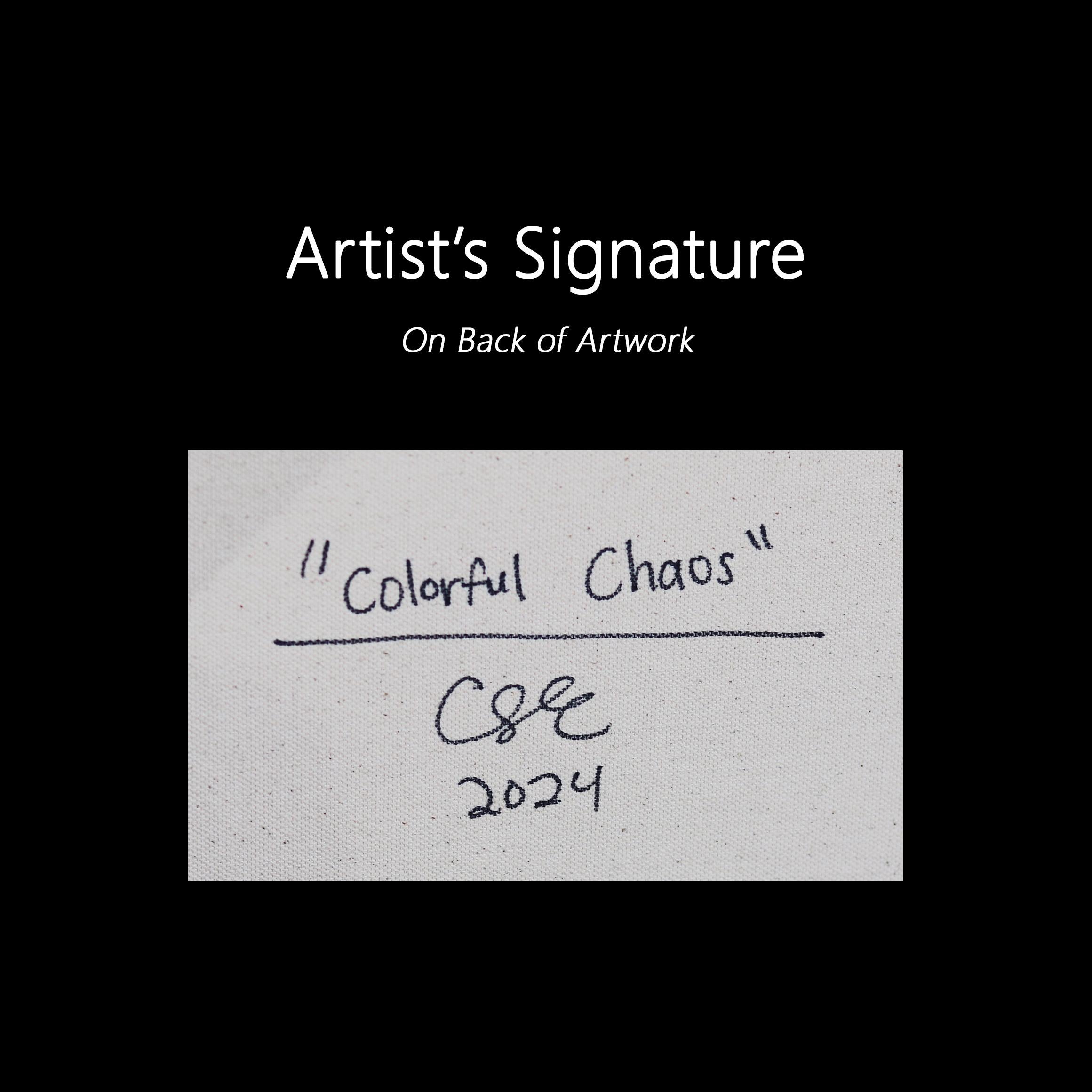 Chaos coloré - Peinture figurative joyeuse en vente 6