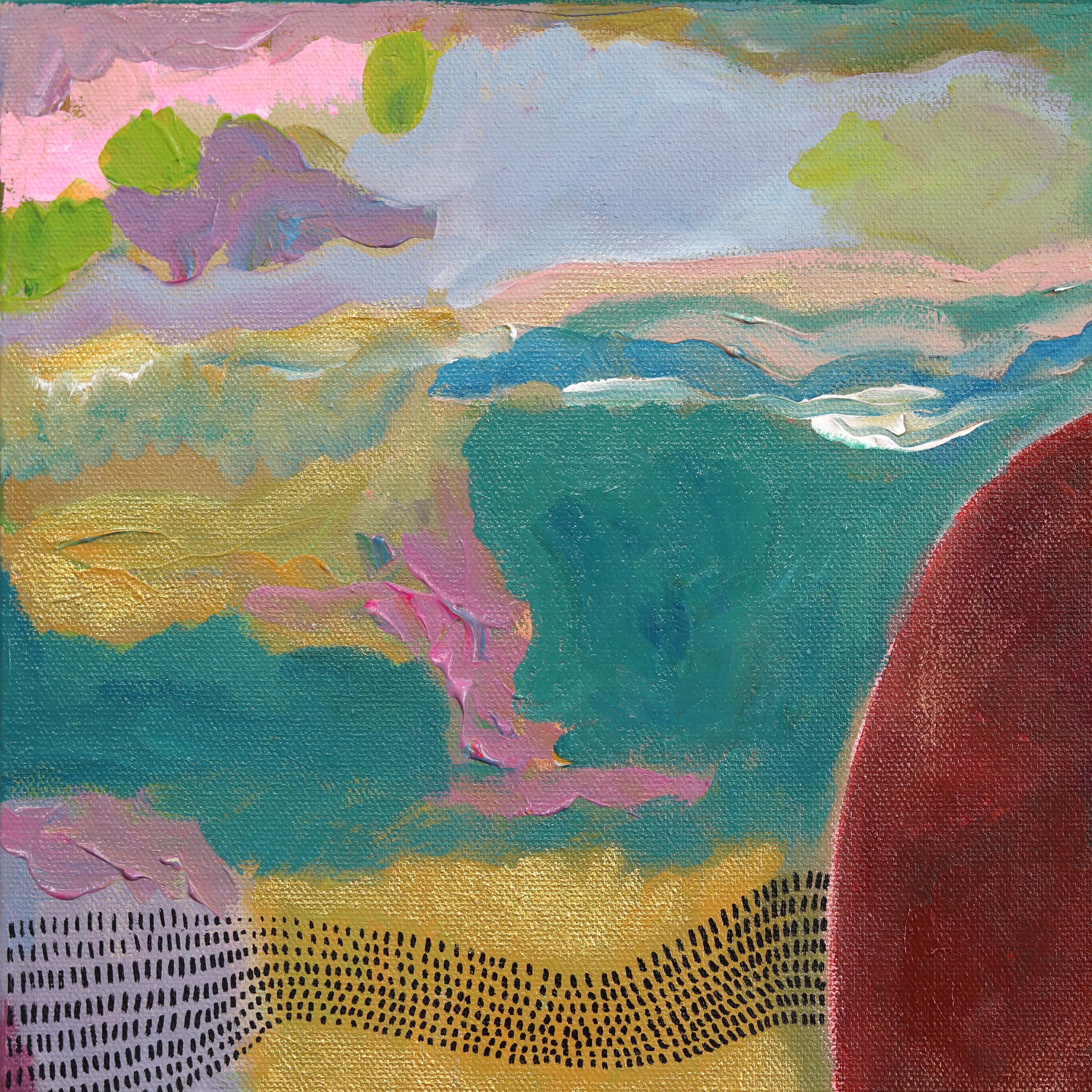Golden Hills (Zeitgenössisch), Painting, von Courtney Simone