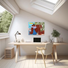 Heldly - Nature morte figurative féminine abstraite et colorée