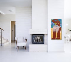 Nature insulaire - Abstrait - Nature morte figurative féminine aux couleurs vives