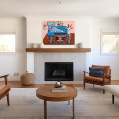 Rest and Revere - Colorful Abstract Feminine Figurative Still Life Painting