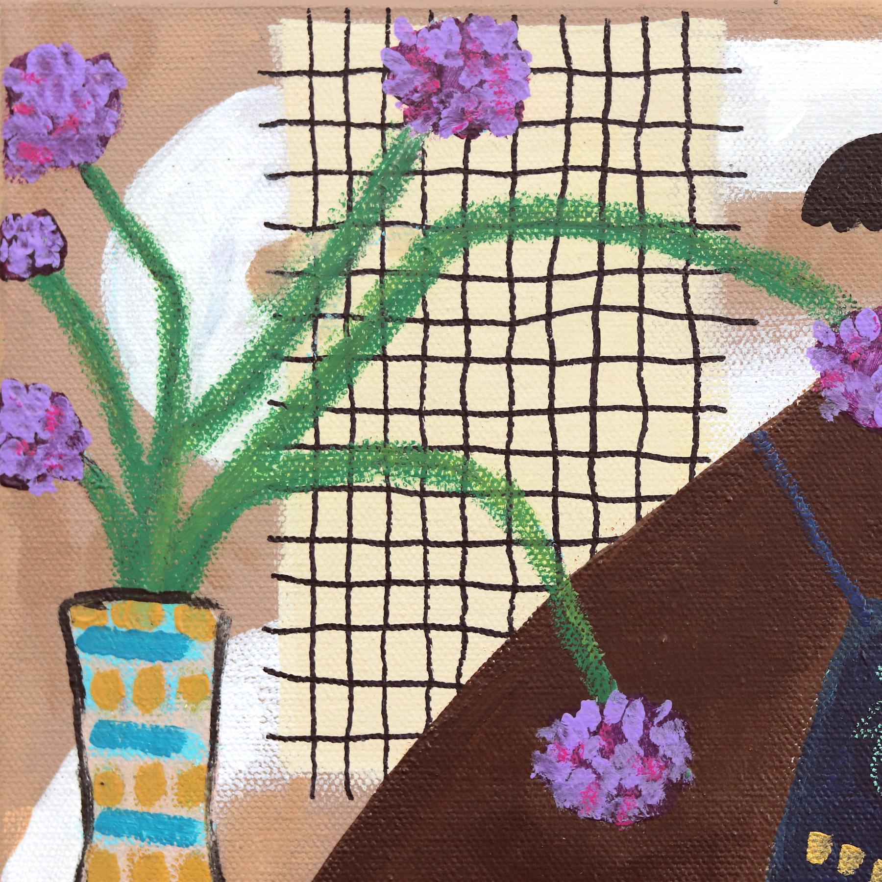 Soliloquy in Bloom - Buntes Abstraktes Weibliches Figuratives Stillleben Gemälde (Zeitgenössisch), Painting, von Courtney Simone