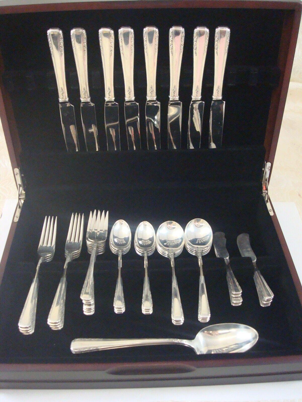 COURTSHIP BY INTERNATIONAL sterling silver Flatware set - 50 Pieces. This set includes:

8 KNIVES, 9 1/8