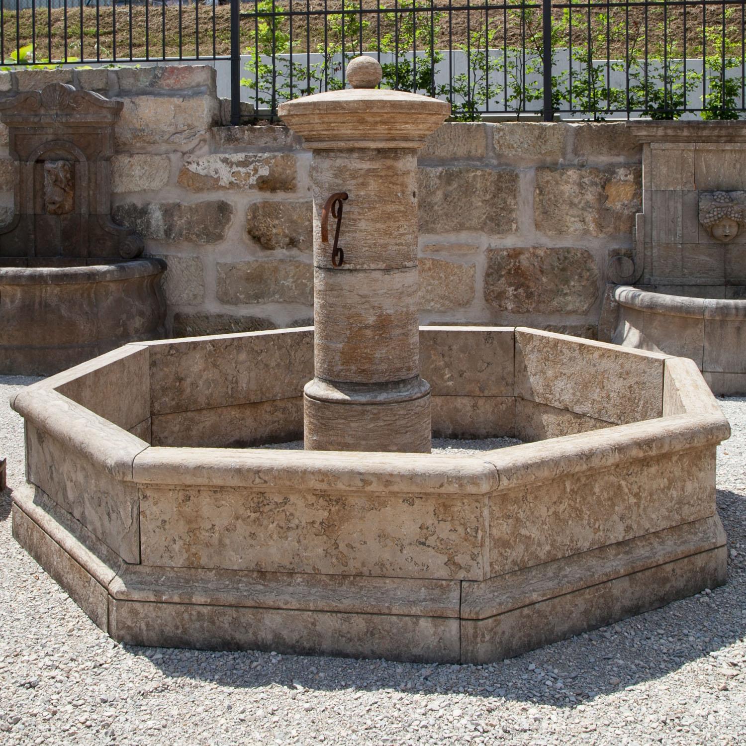 Stone Courtyard Fountain, 21st Century