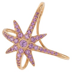 Couture, 18 Karat Rose Gold Pink Sapphire Star Ear Cuff