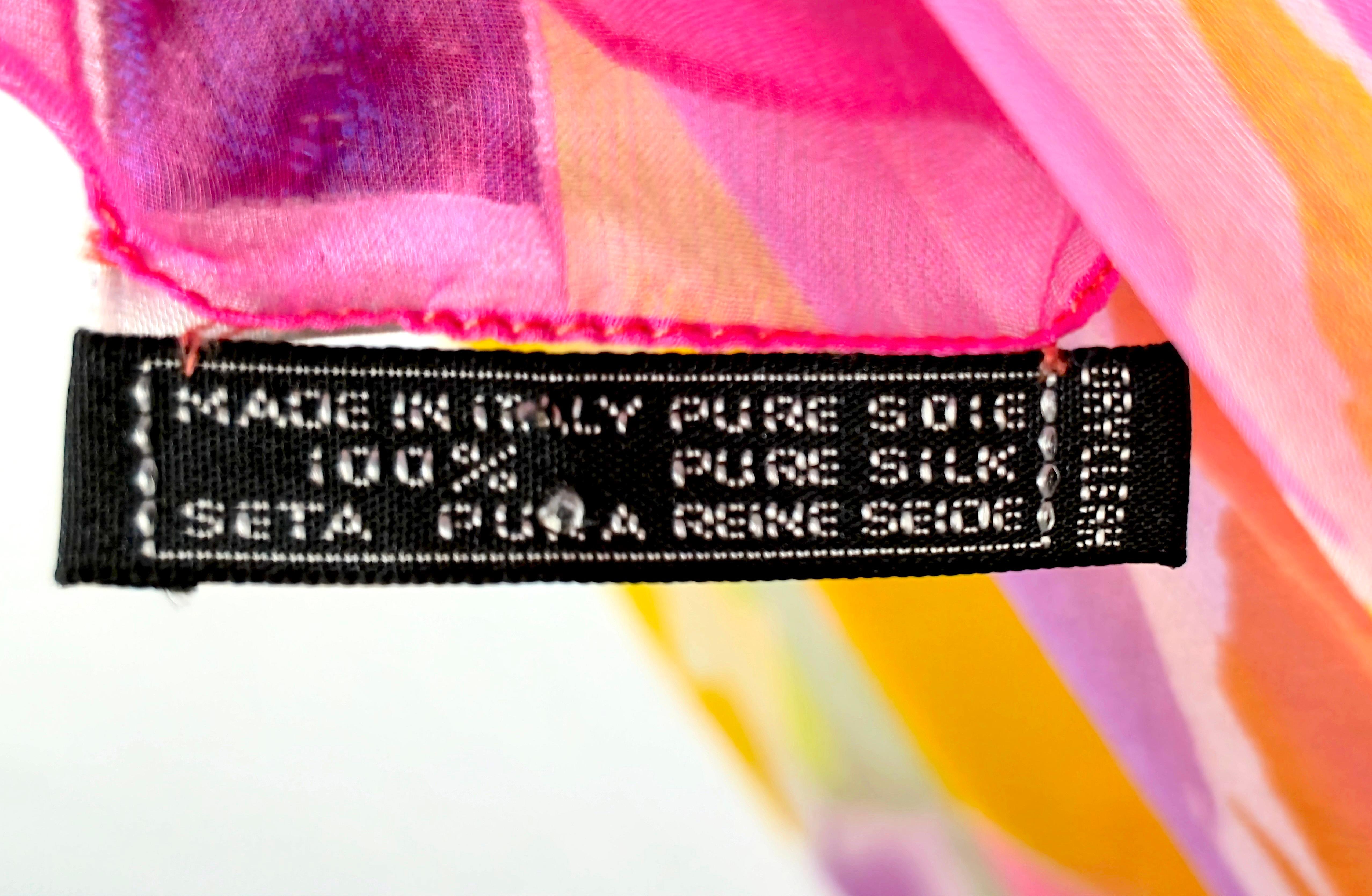 Couture 1960s YSL YvesSaintLaurent Abstract Sheer Silk CrepeDeChine Pareo Cape im Angebot 1