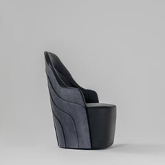 Fauteuil Couture de Färg & Blanche en noir et gris pour BD Barcelona