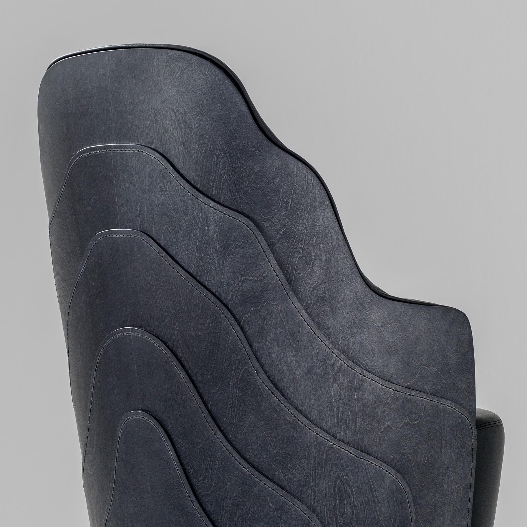 Couture-Sessel von Färg & Blanche in Schwarz und Grau für BD Barcelona im Angebot 2