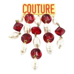 Couture Babylone Paris Dangling Vintage Brooch 80s