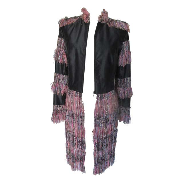 1920s Velvet Fringe Flapper Duster Coat at 1stDibs | 1920s duster ...