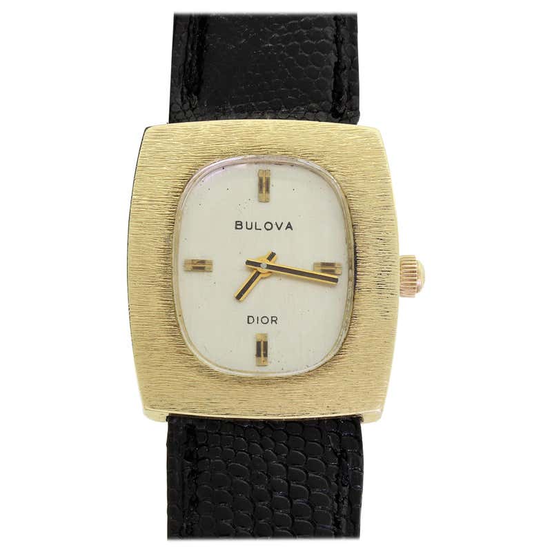 Bulova Yellow Gold Self Winding Automatic Wristwatch at 1stDibs