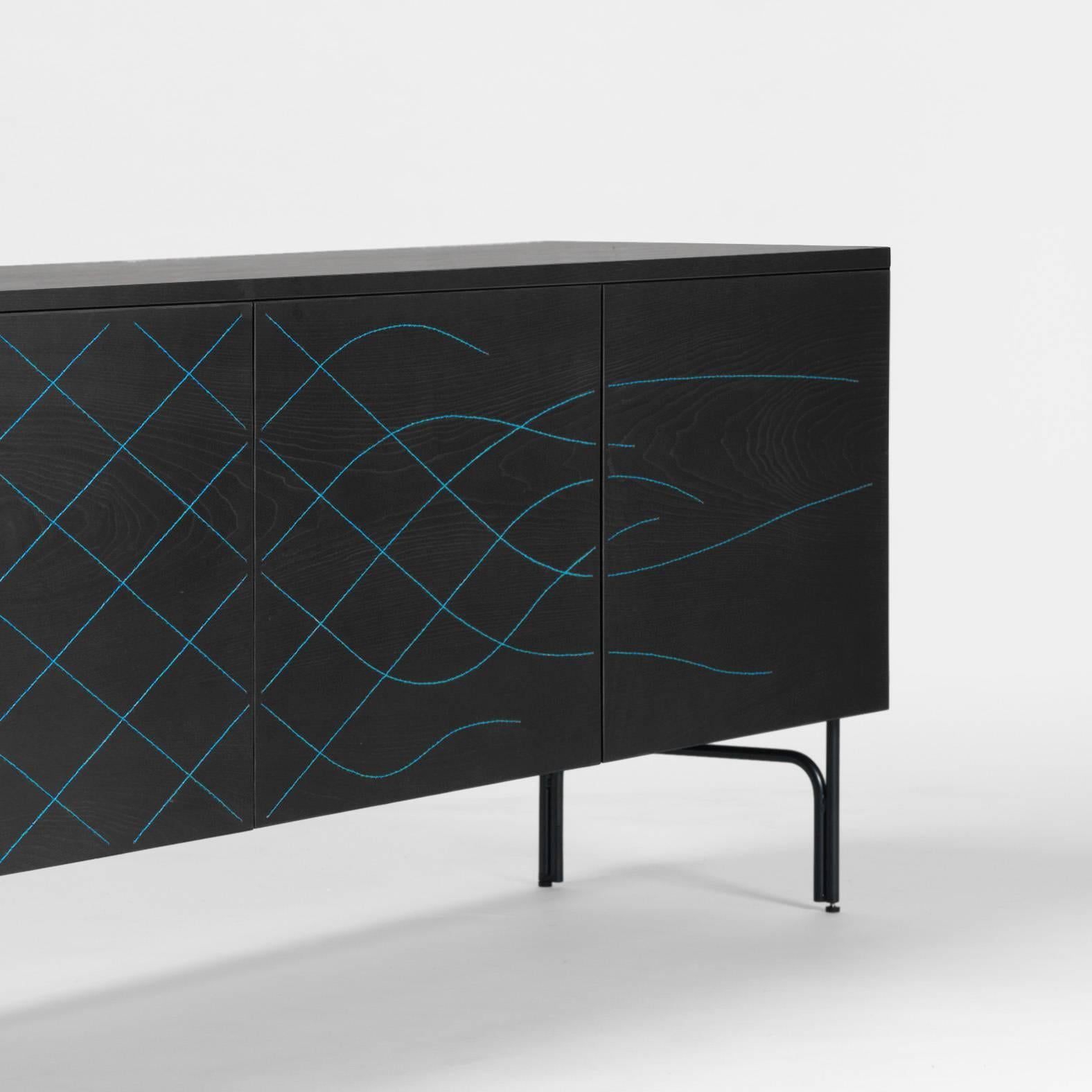 Lacquered Couture Cabinet by Färg & Blanche