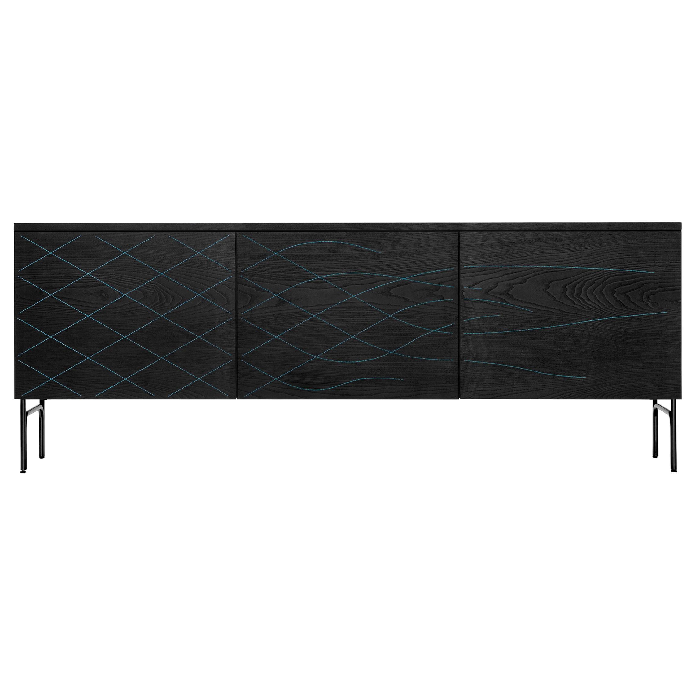  Färg & Blanche Couture Cabinet Stained Black Ash Wood by BD Barcelona