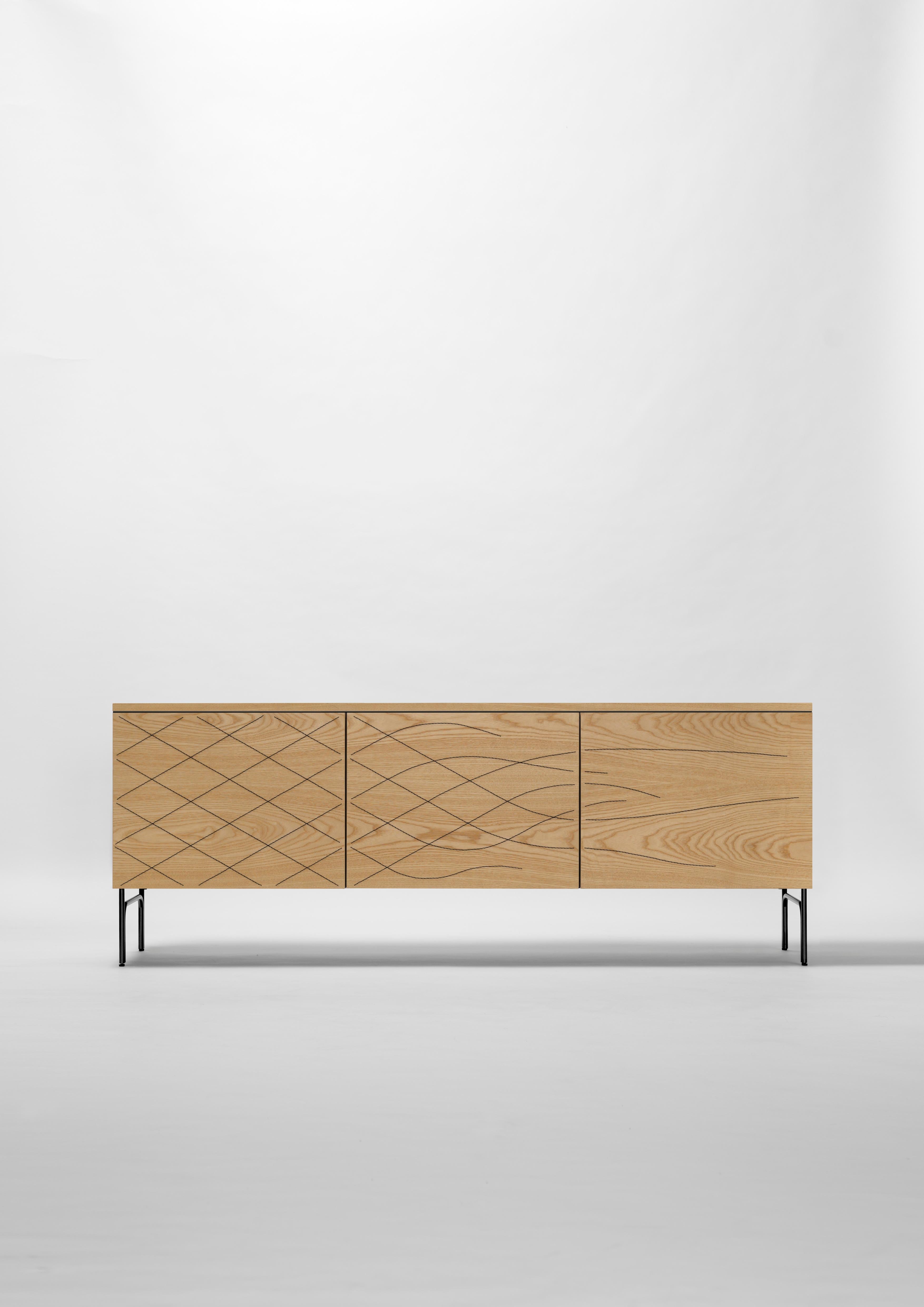 Modern Couture Cabinet, Natural Ash