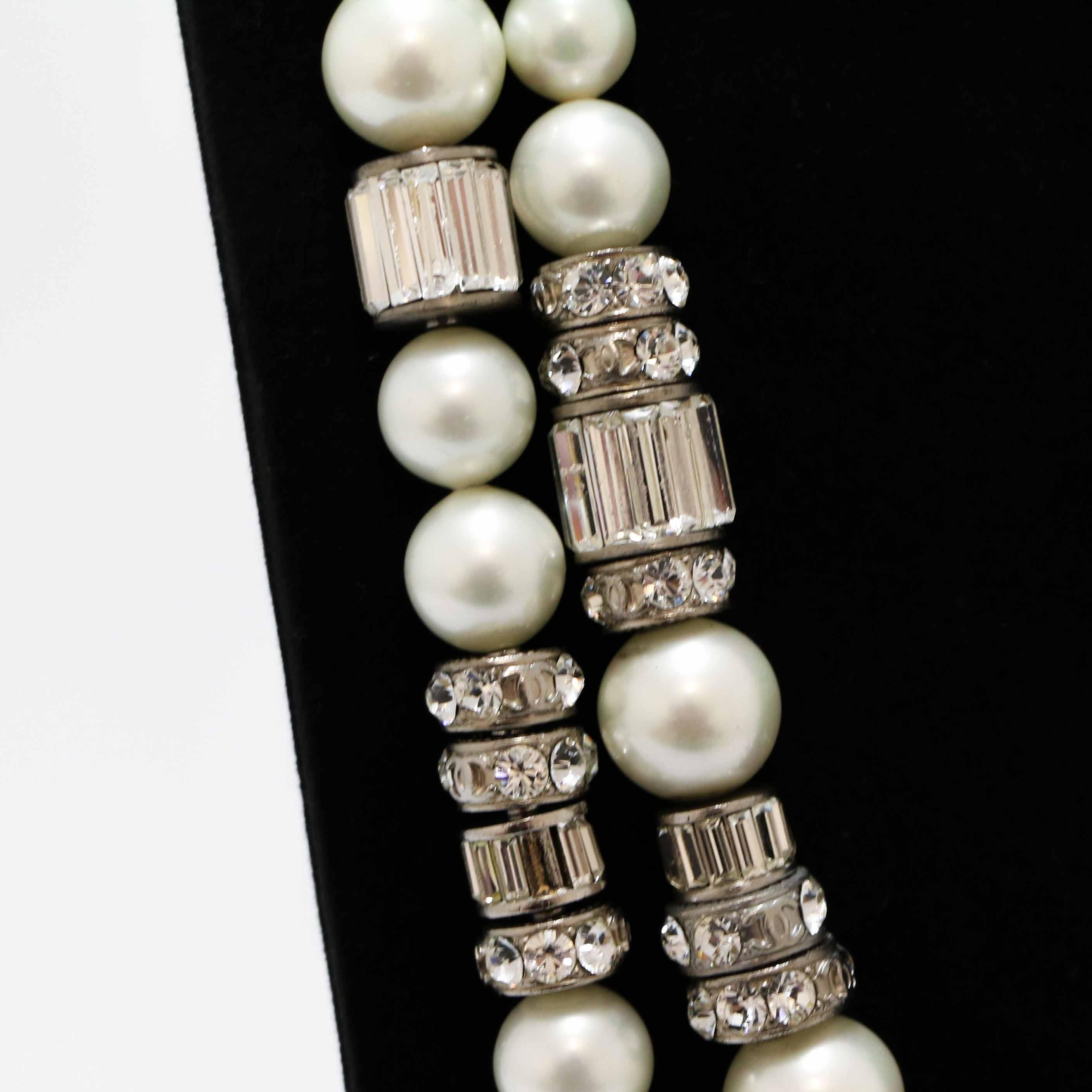 Baguette Cut Couture CHANEL Double-Strand Necklace For Sale