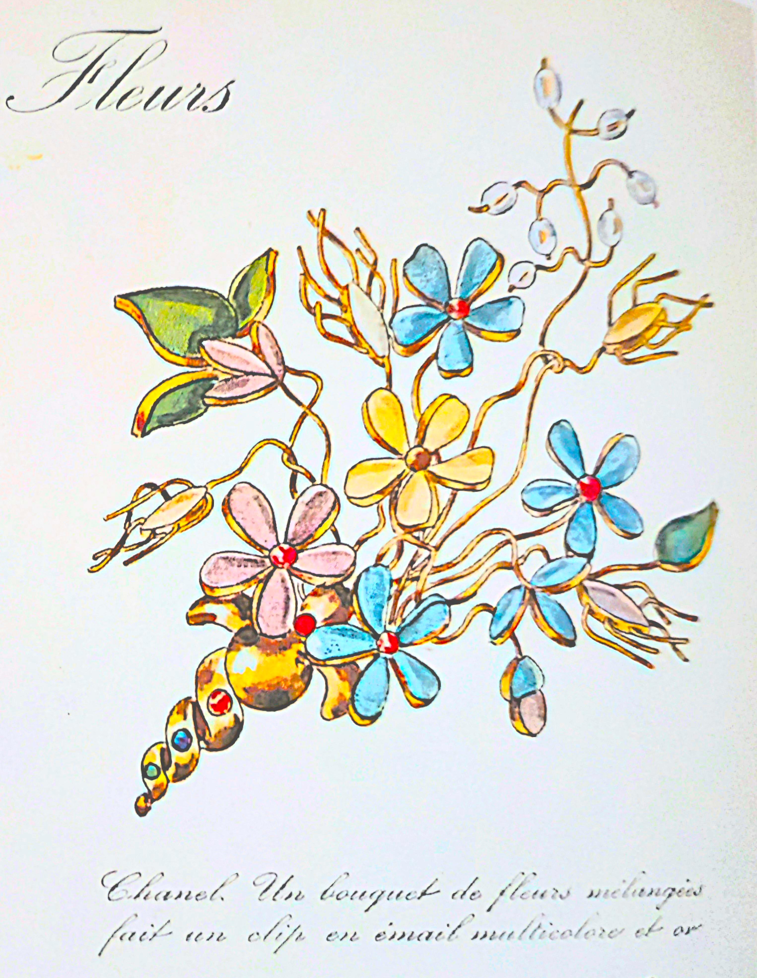 Couture Chanel Gripoix 1930 VertidoGlassAquaFlowerPendants ByzantineChain Parure en venta 9