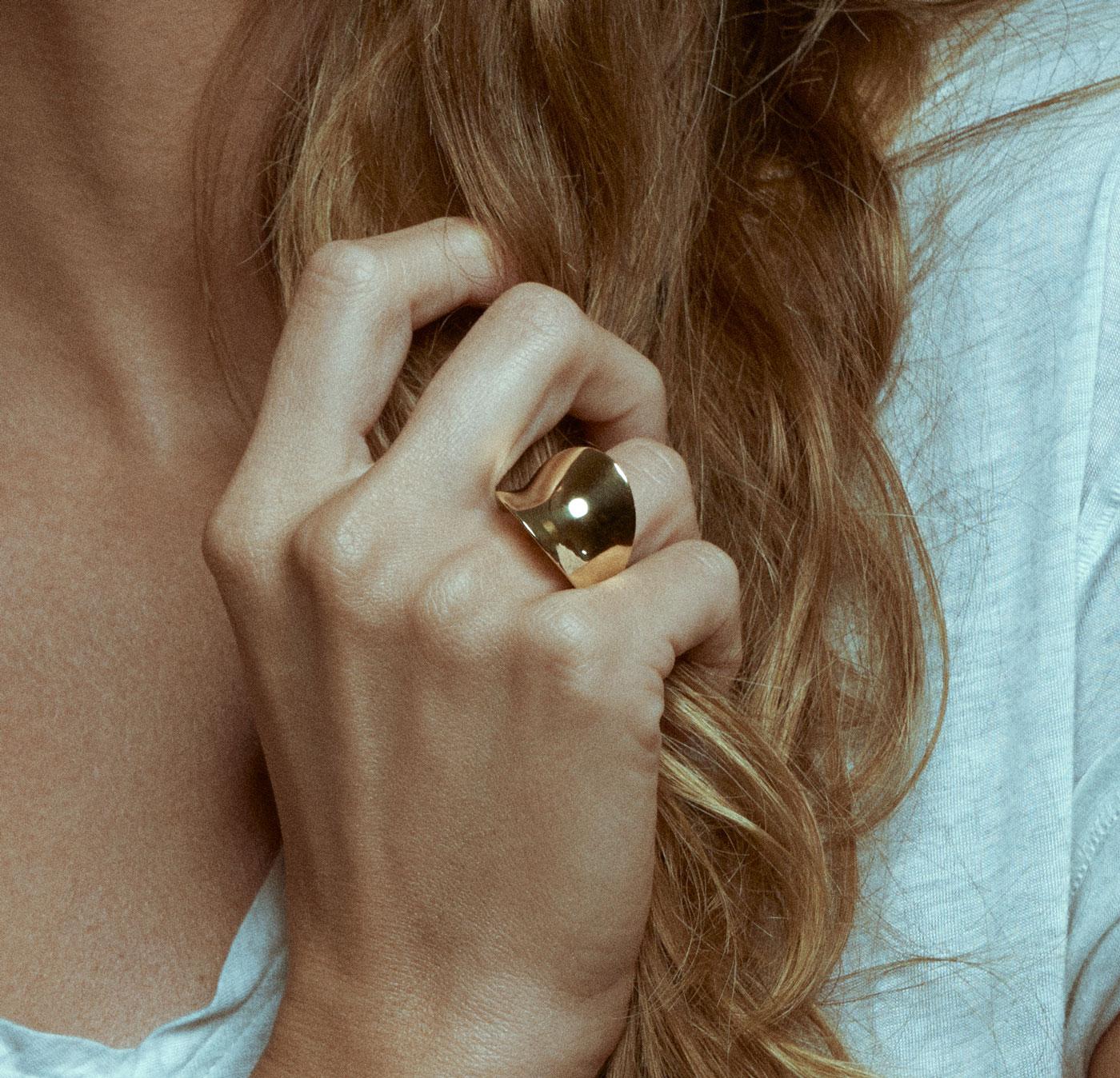 Couture Cocktail Ring, Solid 18K Gold 