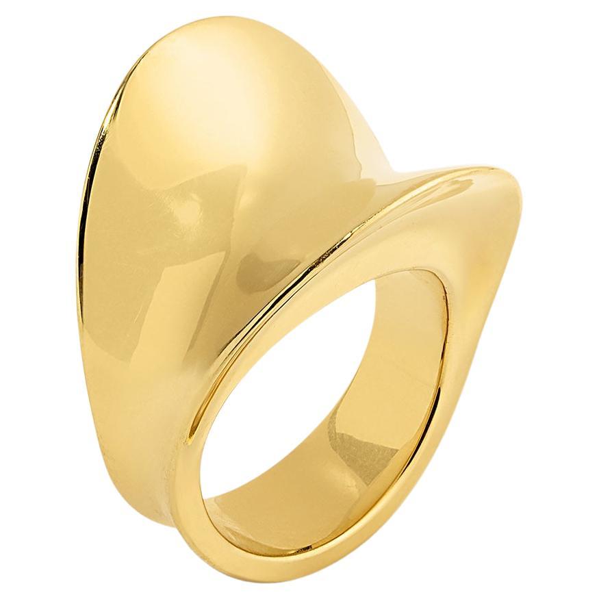 Couture Cocktail Ring, Solid 18K Gold "Vega" Ring by Ashley Childs, Made in LA For Sale