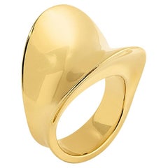 Used Couture Cocktail Ring, Solid 18K Gold "Vega" Ring by Ashley Childs, Made in LA