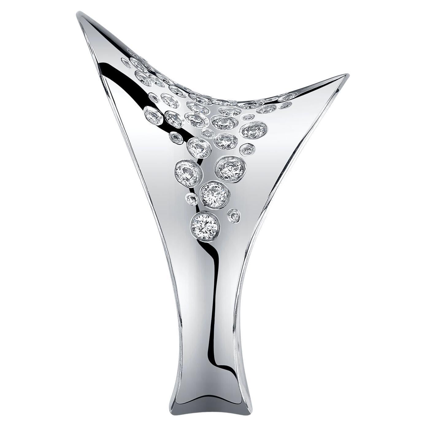 0.15 Carat Diamonds Sculptural Couture Contemporary Platinum Ring For ...