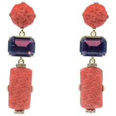 Couture Dark Faux Coral Peking Glass
Amethyst Rhinestone Earrings Couture Dark Faux Coral Peking Glass
Amethyst Rhinestone Earrings